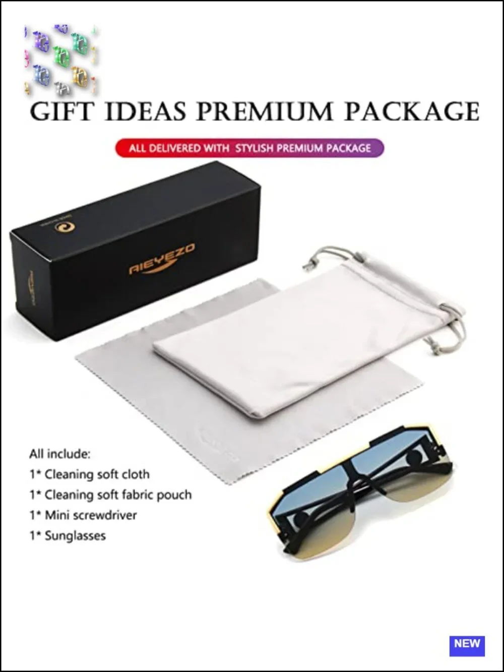 Oversized Square Shield Sunglasses for Unisex Adults Metal Frame UV Protection